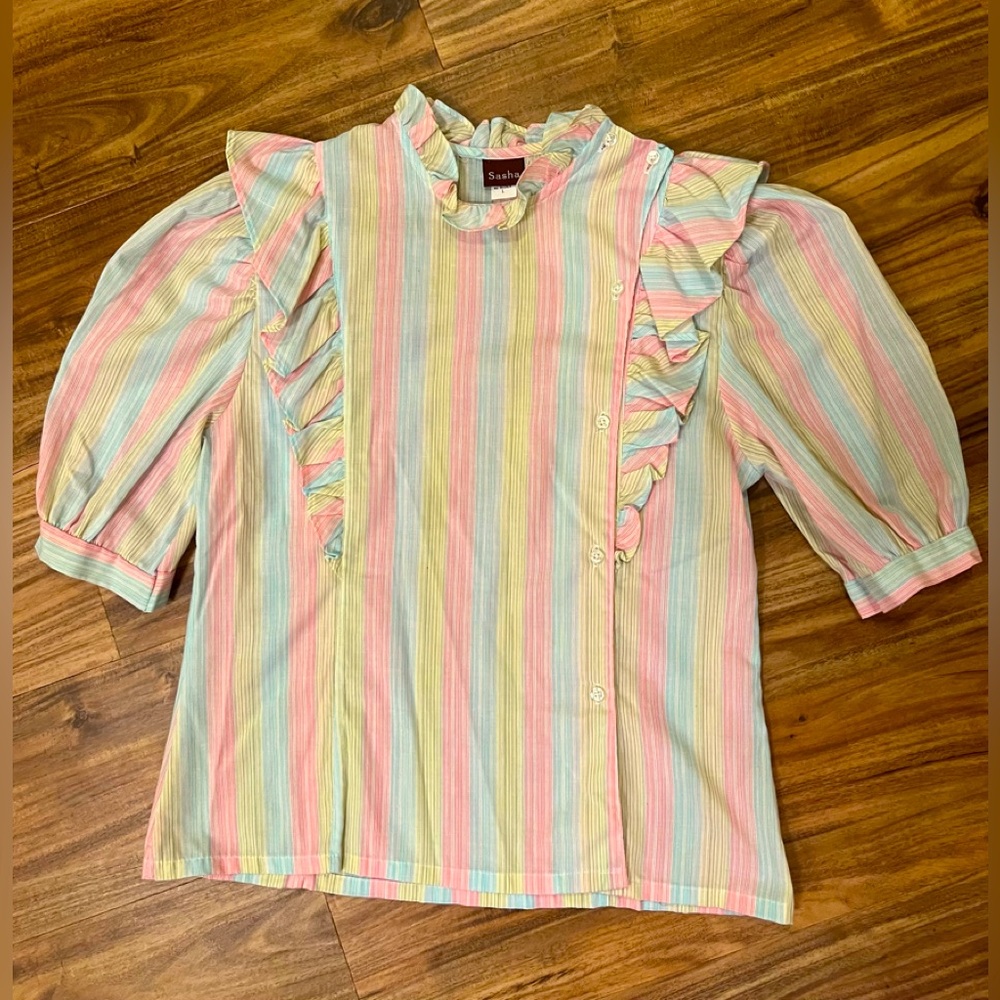 Vintage Sasha Ruffled Blouse NWOT